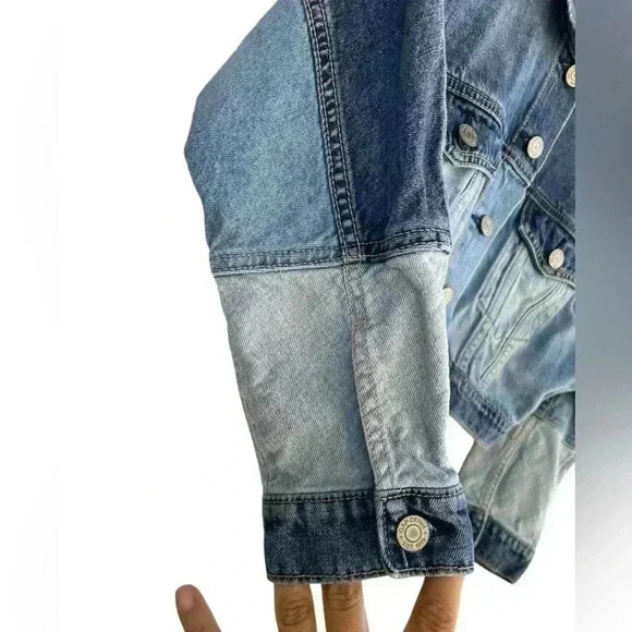 Gap Teen Girls Dolman Cropped Denim Jean dual color 
Retro Jacket sz M preloved - Picture 6 of 8